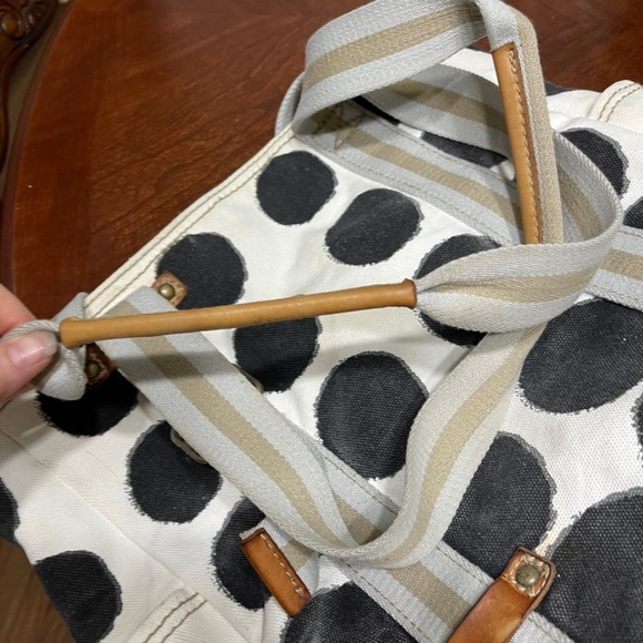 Gap canvas leather vtg Handbag Tote Bag weekender travel bag - Picture 8 of 12